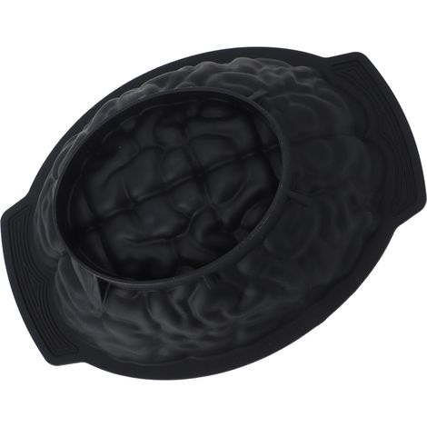 Moule à gâteau en forme de cerveau, moule à pudding au chocolat en silicone noir, motif cerveau amusant, idéal pour Halloween. (1/5)