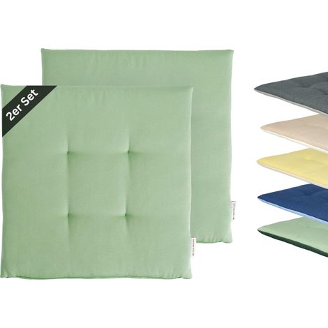 TOM TAILOR Coussins d'assise d'extérieur DOVE CHAIRPAD - Lot de 2 40x40 cm, vert