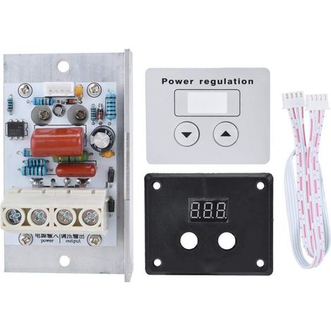 Régulateur de tension électrique AC 220V SCR Gradateur 10000W Contrôleur de température de vitesse de moteur haute puissance avec panneau comme contrôleur de chaleur pour cuisinières électriques etc (1/5)