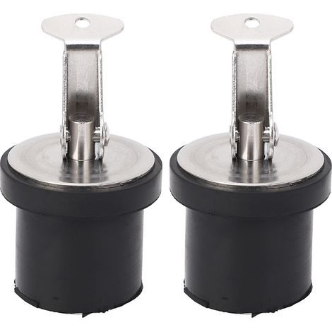 Tbest Lot de 2 bouchons de vidange en acier inoxydable et caoutchouc 19 mm pour bateau à disque dur - Bouchon de vidange de compression durable. (1/5)
