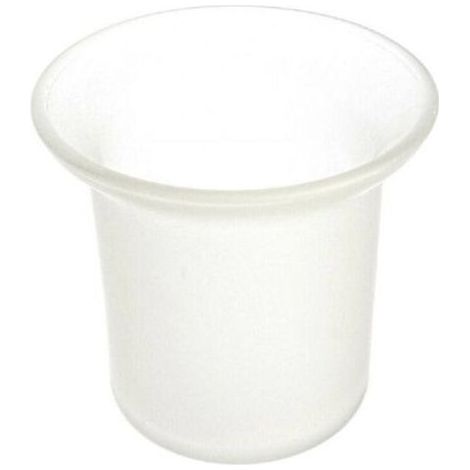 Cleafe – Replacement toilet brush holder made of frosted glass, bathroom accessory 52597 – (1/2)