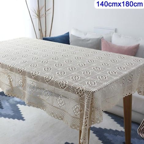 Nappe rustique au crochet, nappe en dentelle, 140180 (1/2)