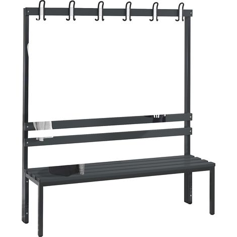 C+P, Banc de vestiaire BASIC, simple face, lattes en plastique