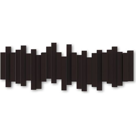 Umbra Sticks Attaccapanni Da Parete Con 5 Ganci Ribaltabili, Espresso Marrone, 49.5 x 3 x 18 cm, 907.18 grammi (1/5)
