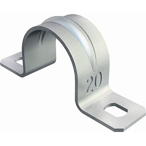 OBO Bettermann Abrazadera de fijación de dos lóbulos 60mm acero cincado galvánico, 1018604