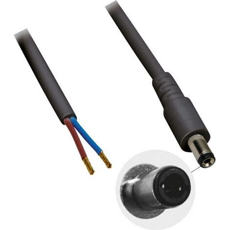CÂBLE DE RACCORDEMENT BASSE TENSION MÂLE, DROIT BKL ELECTRONIC 075831 075831 Ø EXTÉRIEUR: 5.50 MM Ø INTÉRIEUR: 2.50 MM 1 PC(S) (1/2)