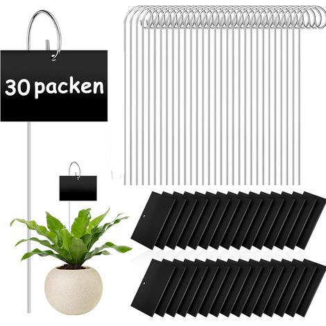 Set mit 30 rechteckigen Etiketten für Pflanzen – Mit Stil – Markierungen für Pflanzen im Freien – Etiketten für Pflanzen im Topf (1/4)