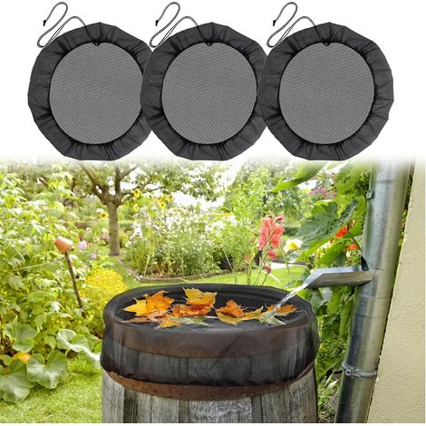 Lot de 3 grilles de pluie réglables de 80 cm Filet de protection contre les insectes et les feuilles de pluie avec élastique (1/5)
