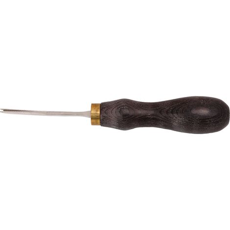 Couteau à effiler le cuir de style français en ébène, affûteur de cuir, grattoir à cuir, outil de sculpture sur cuir, coupe-bordures de cuir à faire soi-même, 31.3 (1/5)