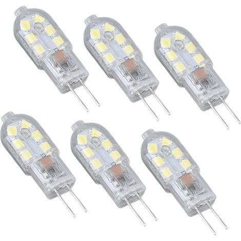 Lot de 10 ampoules LED G4 2835 transparentes, à brancher, 220 V CA, pour camping-car, armoire, éclairage extérieur, lumière blanche 6500 K (1/5)