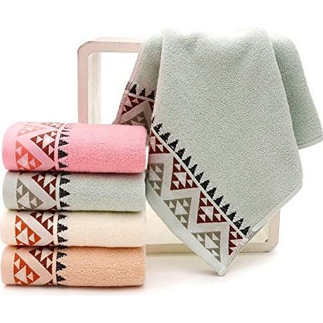4 pièces Ensembles de serviettes, Serviettes de Cuisine 100% Coton, 35 x 75 cm, Serviettes à Main (1/5)