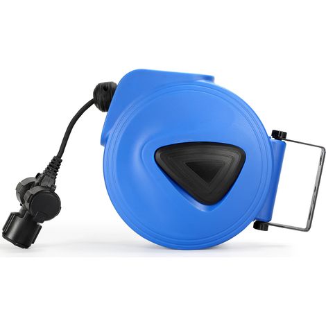 SWANEW Avvolgicavo automatico 20m + 1,5m avvolgicavo IP44 orientabile a 180° 3 fori spina di sicurezza protezione surriscaldamento (1/5)