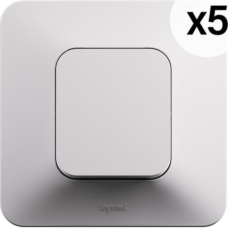 LEGRAND Interrupteur va et vient complet neptune blanc legrand lot de 5 (1/5)