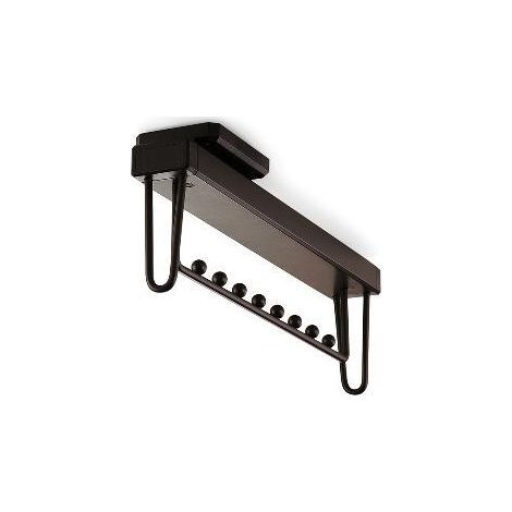 Emuca – Porte-vêtements extractible – Tube en métal – Finition époxy – Longueur ajustable – Pour espaces de rangement optimisés