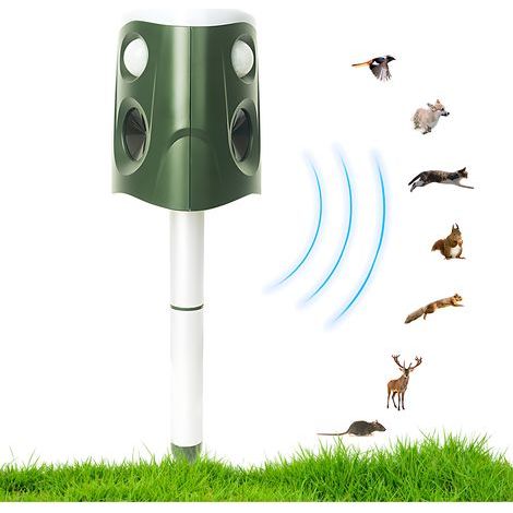 Dissuasore per gatti a ultrasuoni ad energia solare – ricarica USB – respinge topi, ratti e uccelli – ideale per giardini, campi e vivai. (1/5)