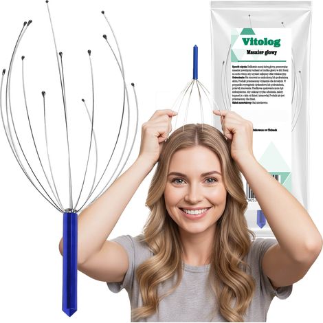 Masajeador ayurvédico BC para el cuero cabelludo y el crecimiento del cabello, acero. (1/5)