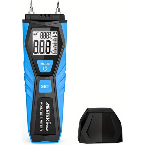 Hygromètre Bois & Béton WM700 à Double Broche Mesure Précise de l'Humidité du Bois et du Béton, Calibration Automatique, Écran LCD, Boîtier ABS Résistant aux Chocs (1/5)