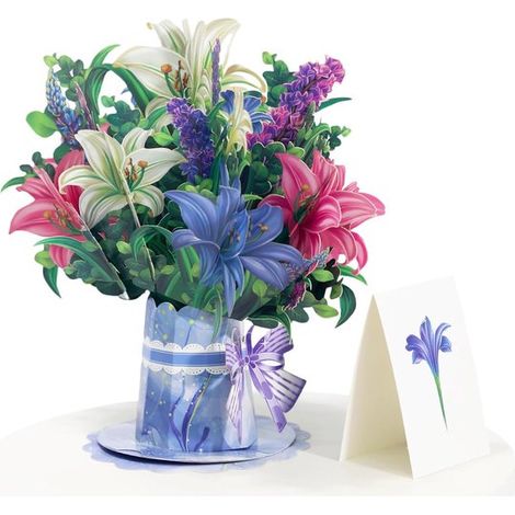 Carte pop-up 3D bouquet de fleurs – Carte créative pour Saint-Valentin anniversaire mariage fiançailles remerciement et occasions spéciales (1/5)
