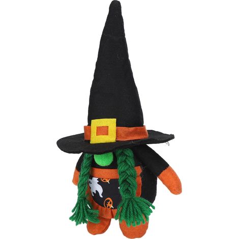 Lutin de Halloween Poupée sans Visage Rudolph en Peluche Artisanale Écologique Portable Durable Décor Maison Fête Table Sorcière (1/5)
