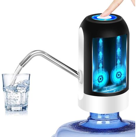 1 Distributeur d'eau électrique, Pompe portable rechargeable USB, Compatible bonbonne 5 gallons, Pour maison bureau camping (1/5)
