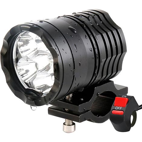 Lumière de conduite de moto 12-60V 40W 3600LM LED Lumière de brouillard pour ATV UTV Vélo Voiture Camion Bateau Chariot élévateur Projecteur LED imperméable avec 6 perles de lumière (1/5)