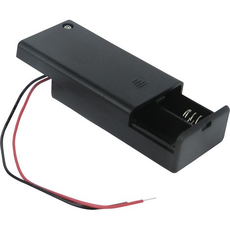 Porte-pile 2 x RS PRO AA, raccordement Fils ( Prix pour 1 ) (1/2)