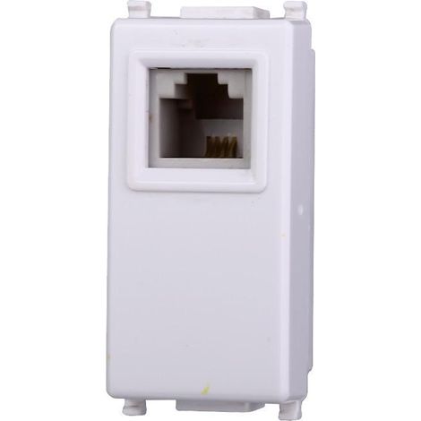Conector rj11 ettroit starlight compatible vimar plana blanco - ev2354