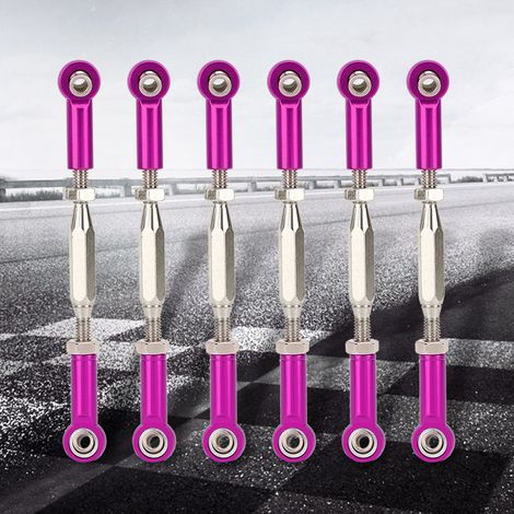 6 pièces Bras de Servo Réglables 81mm en Aluminium pour Modèles RC - Violet (1/5)
