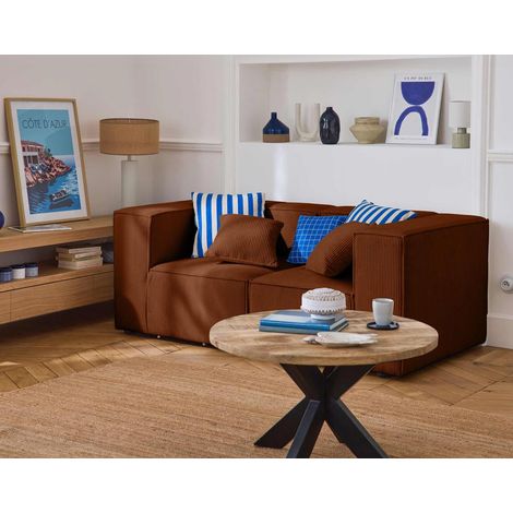 Arty - 2-sitzer modulares sofa - cord - terrakotta
