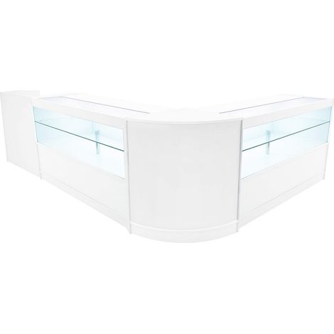 Set Banconi Negozi Bianco Phoenix LED C1500 CM60 TB60 con Serrature e Vetrina (1/5)