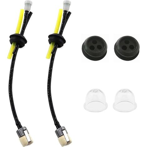 Manguera de combustible para desbrozadora, kit de filtro de combustible universal, líneas de combustible para cortacésped con bombilla de cebado, mangueras de combustible con filtro, manguera de combu (1/5)