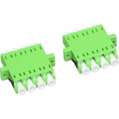 Delock LWL Kupplung LC Quad Buchse zu LC Quad Buchse Singlemode 2 Stück grün