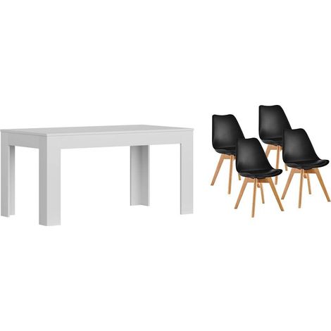 Pack Mesa Extensible de Comedor o Cocina + 4 Sillas Nordic (1/5)