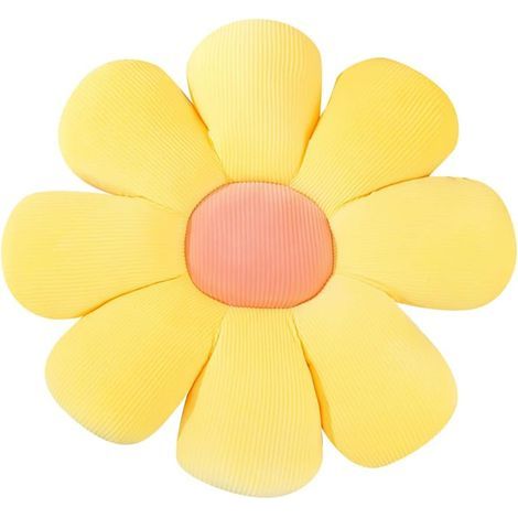 40cm Yellow Daisy Flower Pillow Cushion Cute Flower Floor Pillow Plush Decorative Cushion Flower Shape for Girls Plush Toys Chair Cushion (1/5)