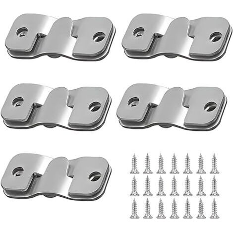 Lot de 10 Supports Incrustés pour Tête de Lit ou Miroir, Montage Discret en Acier Inoxydable, Quincaillerie Murale (1/5)
