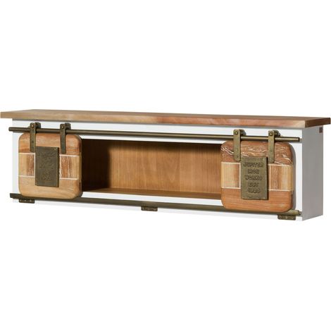Mensola Mango bianco Laccato 130x25x35 (BxTxH) montato RAILWAY 565 (1/4)