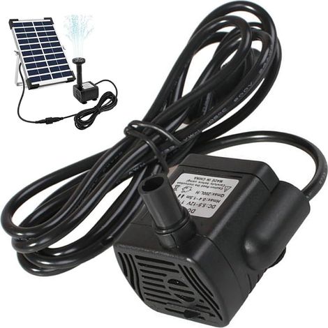 Mini pompe solaire 5,5 V-12 V 3 W 300 L H - Convient pour pompe à eau CC silencieuse et étanche dans les aquariums et les jardins (5,5 V  12 V) (1/5)