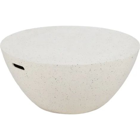 Table basse monolithe magnésium blanc moucheté esprit lounge zen ARIONEA (1/5)
