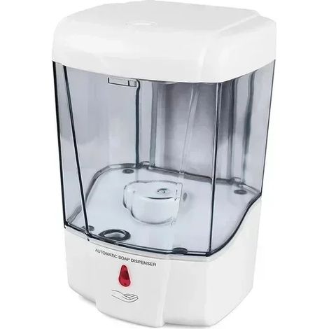 Distributeur de savon automatique sans contact (700 ml), lave-mains mural grande capacité à capteur, fonctionnant sur piles, pour salle de bain et cuisine. (1/5)