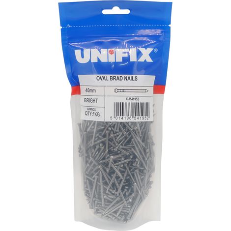 Unifix Bright Oval Brad Nails 100mm - Box of 5 (1/2)