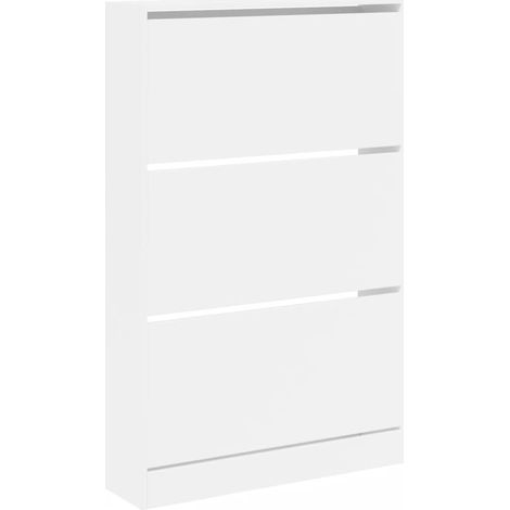 Scarpiera scarpiera mobile portaoggetti ingresso corridoio soggiorno 80 x 21 x 125,5 cm legno composito bianco 020021503