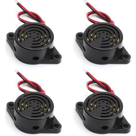 aktive Piezo-Summer (3–24 V DC, 95 dB Dauerton) für DIY-Projekte, Autoelektronik und Haushaltsgeräte. Elektronisches Tonsignal aus robustem und kompatiblem ABS-Kunststoff. (1/5)