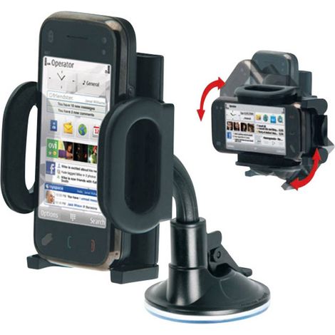 Cellularline Hug Flexi Support passif Mobile/smartphone Noir (1/3)