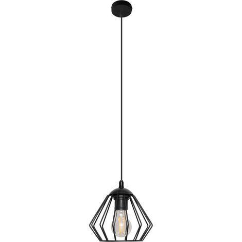 Helam AGAT Plafonnier Wire Frame Noir 18cm (1/3)