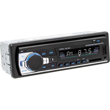 Radios para coche con Bluetooth RDS, receptor de radio para coche Lifelf con MP3, WMA, FM, control remoto, dos puertos USB, compatible con iOS y Android (sin reproductor de CD).