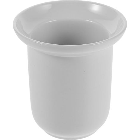 Porte-brosse WC en céramique - Organiseur de salle de bain en porcelaine - Économie d'espace - Élégant gobelet pour nettoyage de toilettes (1/5)