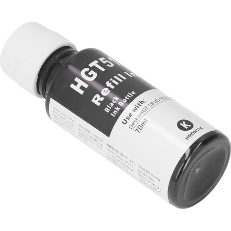 Kompatible HP GT5810 5820 Nachfülltinte, 70ml Flasche, schwarz, Ersatzdrucktinte für Drucker, Flüssigtintenpatrone. (1/5)