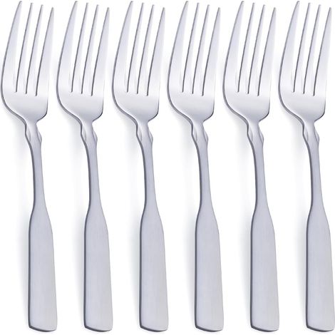 Lot de 6 fourchettes de table en acier inoxydable 19,3 cm