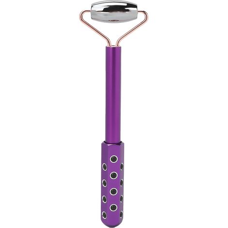 Brosse de massage visage en pierres germanium et térahertz, rouleau de beauté violet, outil de soin pour le visage (1/5)