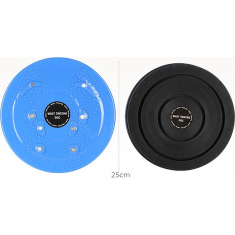 Disque de torsion taille avec aimant, massage des pieds, zone large à picots, planche pivotante avec corde, bleu (1/5)